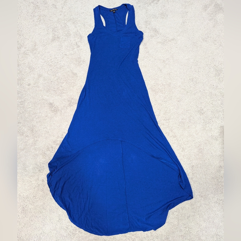Express Blue Halter Sleeveless High Low Sundress